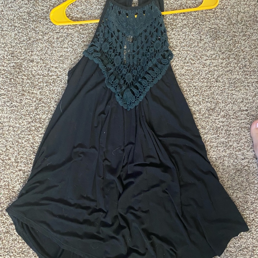 Crochet detail black Tank